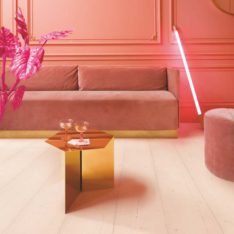 Laminaat Quick-Step Capture 9mm eik geverfd roze 138x21,2cm