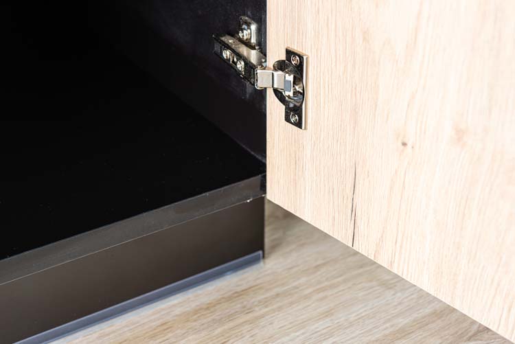 Keukenkast Plenti onderkast zwart/houtlook 120x78cm