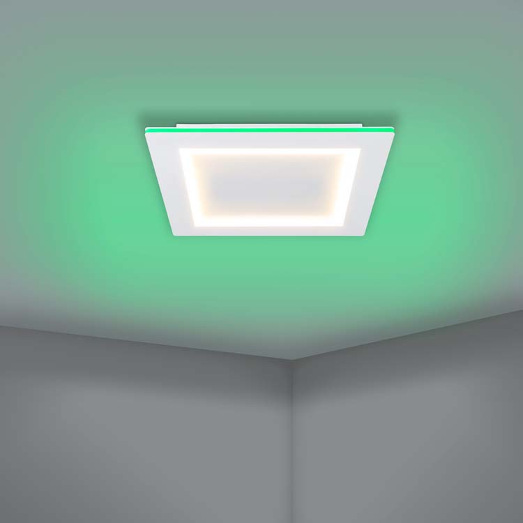 Plafonnier - blanc - 45x45cm - dimmable - LED - 1x27,9W - 2700-6500K + RGB