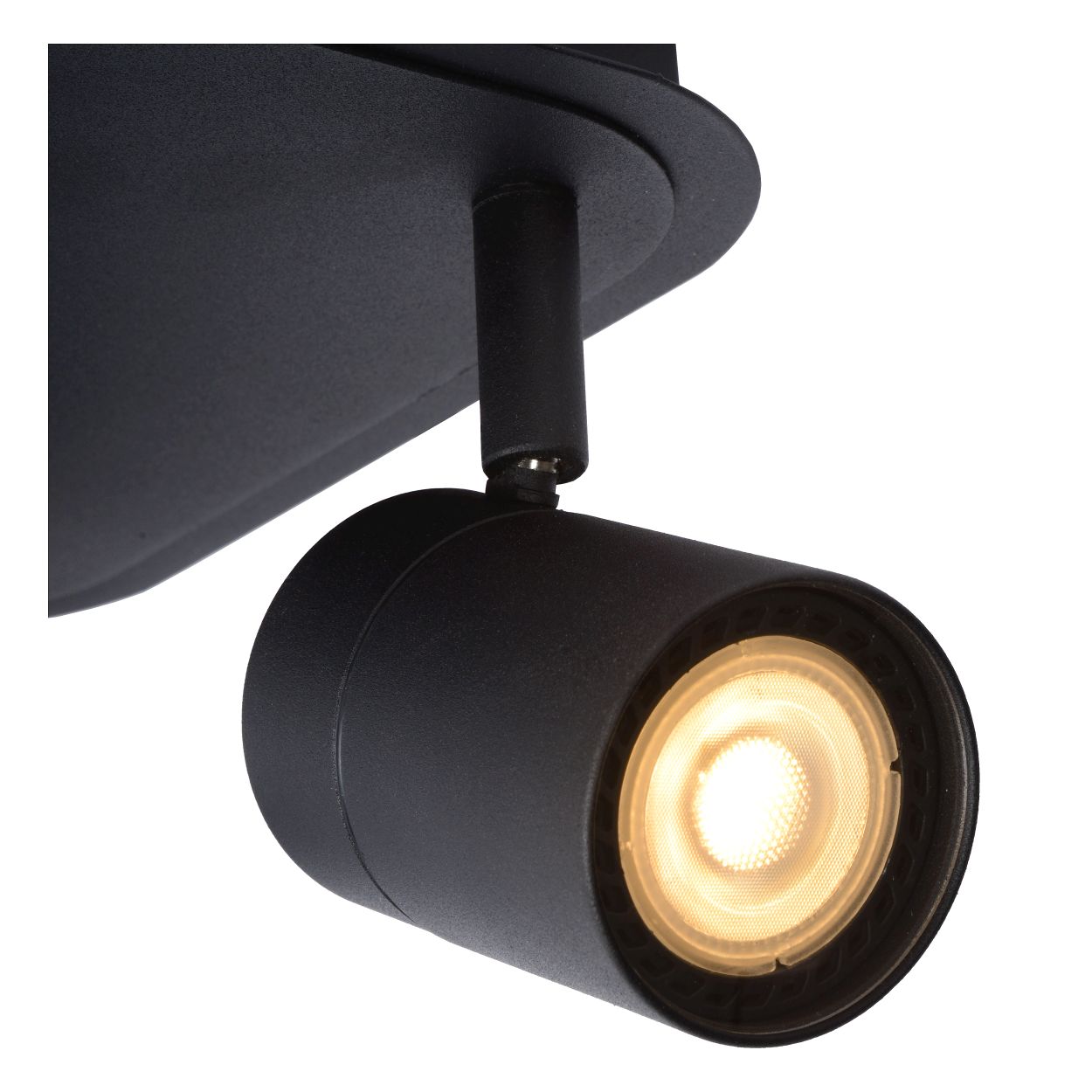 LENNERT - Plafondspot Badkamer - LED Dimb. - GU10 - 4x5W 3000K - IP44 - Zwart