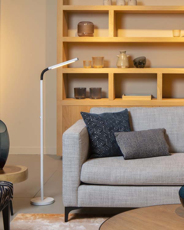 Leeslamp - wit - H119cm - LED - 3W - 2700K - 3 StepDim