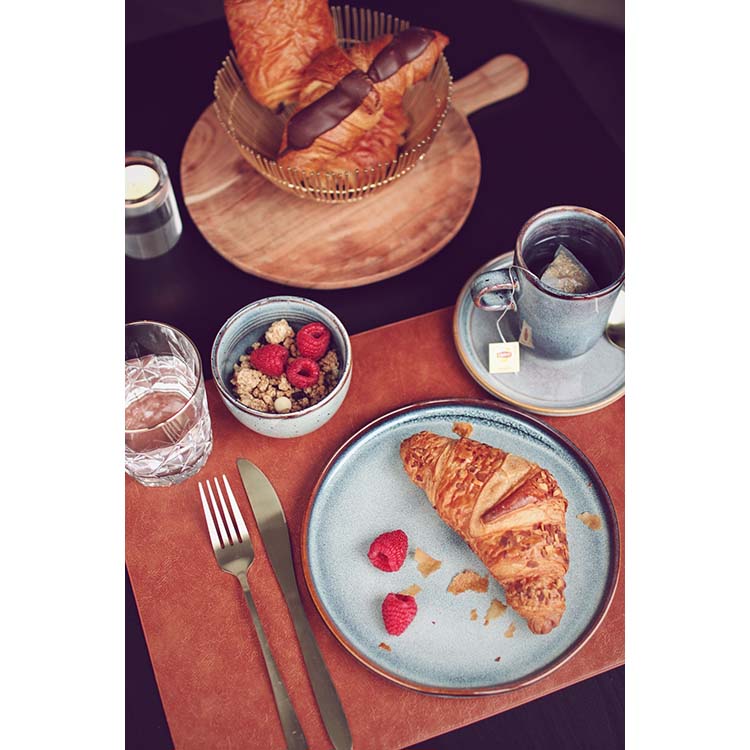 Assiette plate Duna bleue D21 cm