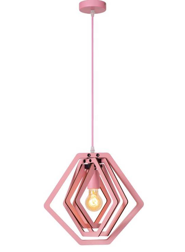 Lucide Mauro - Hanglamp Kinderkamer - 1xE27 - Roze