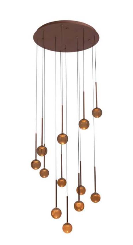 Lucide Premium Calina - Suspension - Ø 69,9 cm - LED Dimmable - CCT - 12x7W 2200K/3300K - Brun café Lucide Premium Calina - Suspension - Ø 69,9 cm - LED Dimmable - CCT - 12x7W 2200K/3300K - Brun café
