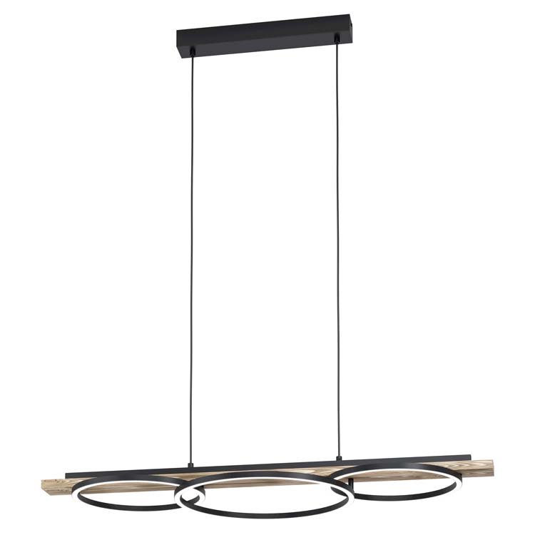 Hanglamp staal LED zwart/bruin IP20 dimmable 40.5W 5850LM