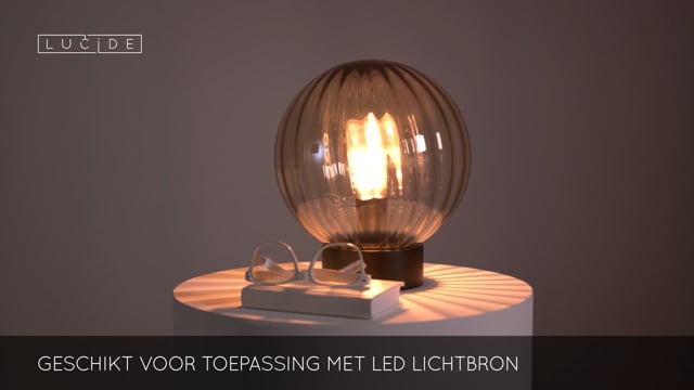 Lucide MONSARAZ - Tafellamp - Ø 25 cm - 1xE27 - Amber