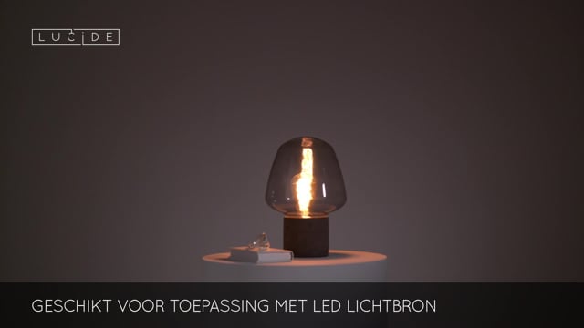 Lucide BECKY - Lampe de table - E27 - Fumé