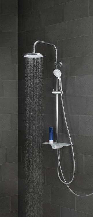 Set de douche Ayse chrome/blanc