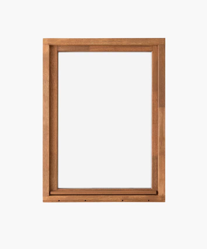 Fenêtre battant bois Meranti Trae 1 vantail 55mm naturel 1000x1200mm D
