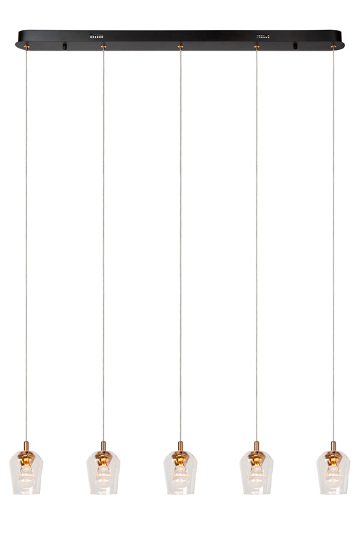 Suspension - transparent - dimmable - LED 5x4W - 2700K