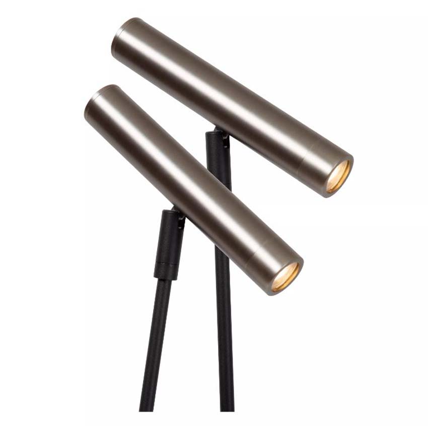 Lucide Vibes Duarte - Lampadaire - 2xG9 - Fer gris