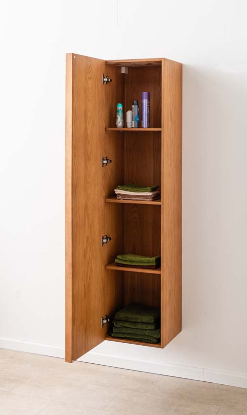 Armoire colonne Fae chêne suspendue 40x35x170cm