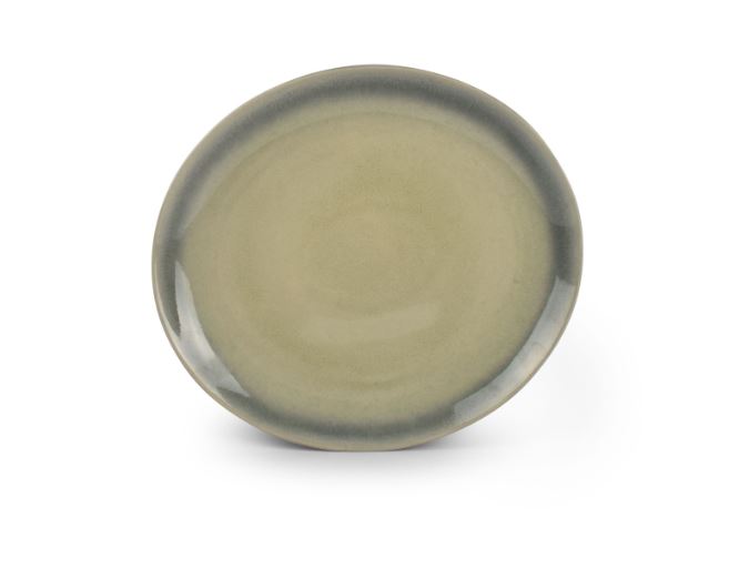 Assiette Flint vert/gris 27.5 cm