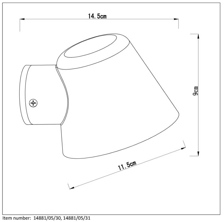 Lucide DINGO-LED - Wandlamp Buiten - LED Dimb. - GU10 - 1x5W 3000K - IP44 - Wit