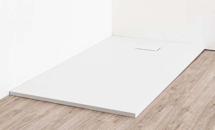 Douchebak Moby SMC mat wit leisteenlook 180x90cm