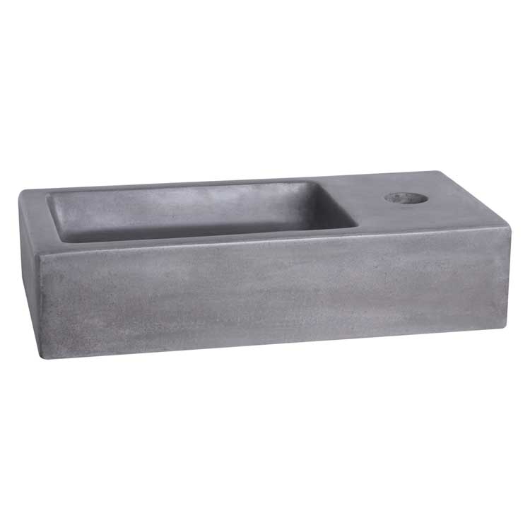 Handenwasser Raf 38,5x18,5x9,5cm donkergrijs beton