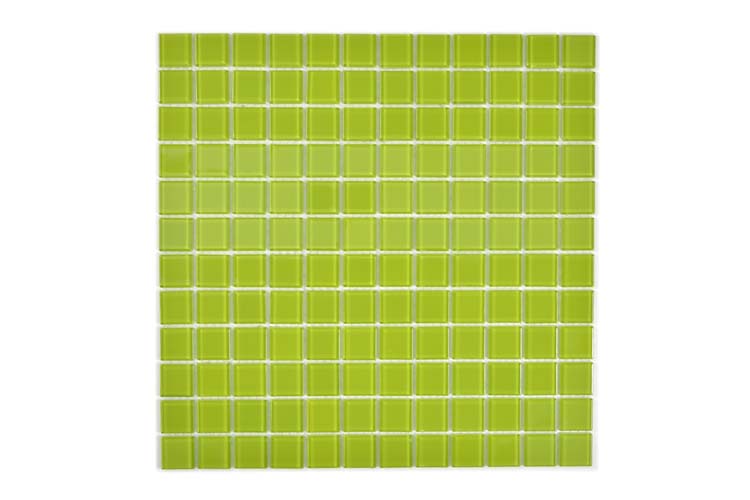 Mosaïque Crystal vert brillant 30x30cm