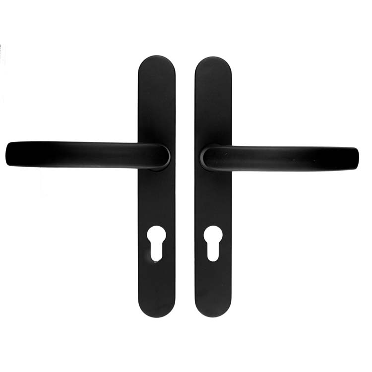 Veiligheidsgarnituur kruk+kruk  zwart 92mm