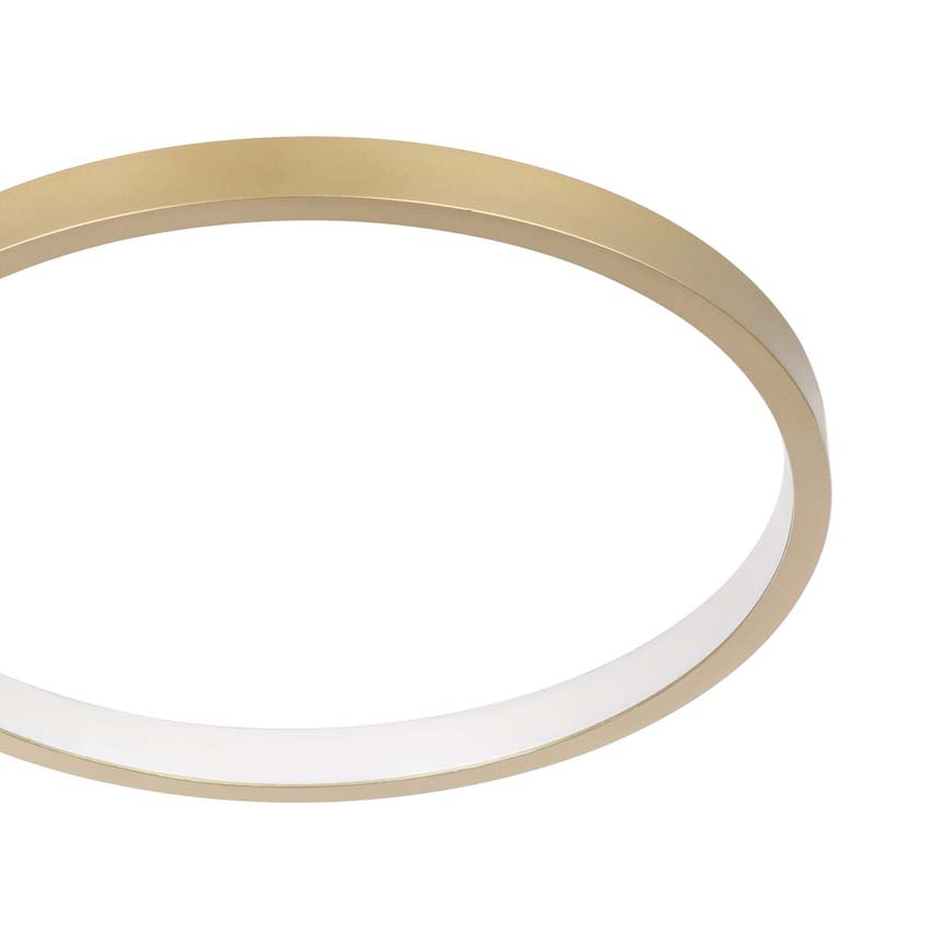 Plafonnier - Or - Ø45cm - Dimmable - LED - 1x23W - 2100lm - télécommande
