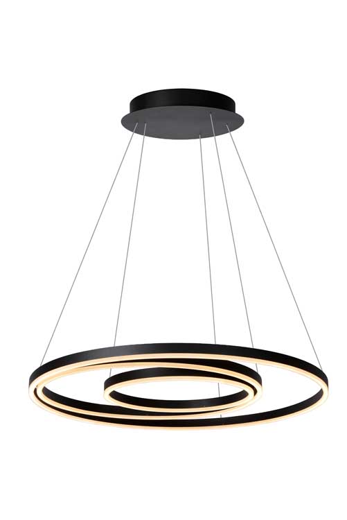 Lucide TRINITI - Hanglamp - LED Dimb. - 1x32W 3000K - Zwart