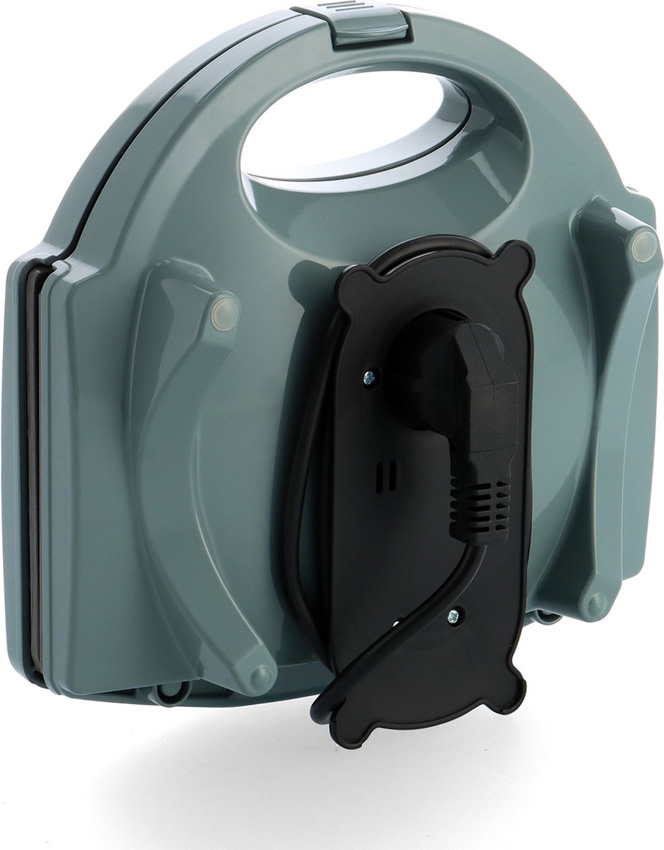 Appareil 3 en 1 pour croque-monsieur, gaufres et paninis bleu-gris avec revêtement antiadhésif sans PFAS