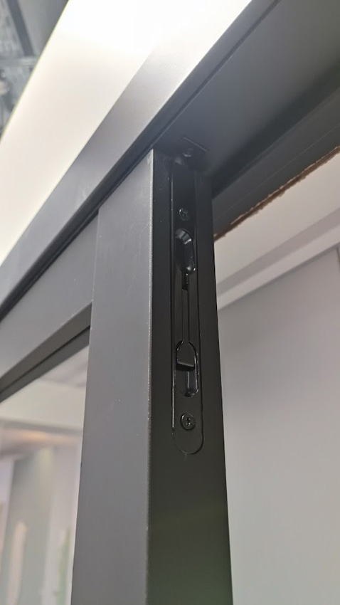 Bloc-porte double 78cm steel look black 8R+VP8R verre clair 201.5cm