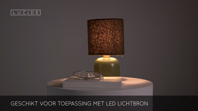 WOOLLY - Lampe de table - Ø 16 cm - 1xE14 - Vert