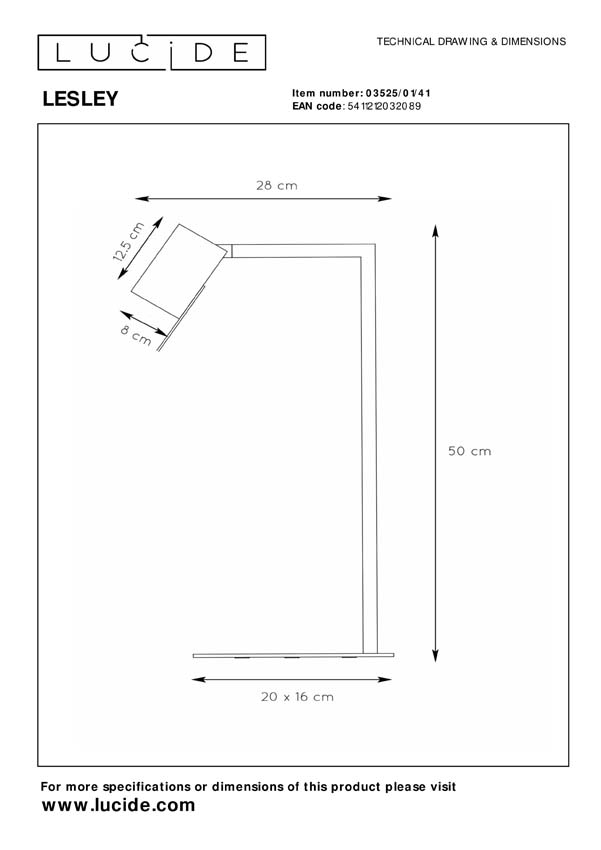 Lucide LESLEY - Bureaulamp - 1xGU10 - Taupe