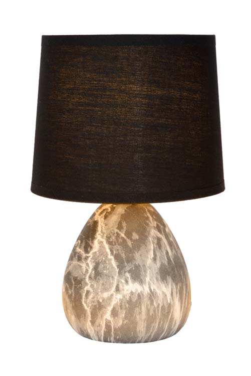 Lampe de table - Ø 16 cm - 1xE14 - Noir