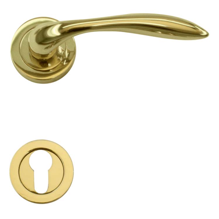 Poignée de porte pro cagliari cuivre rosace cylindre