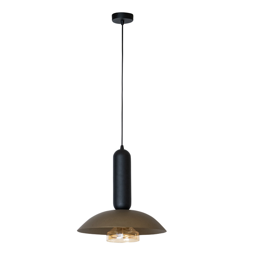 Lucide Essential Grantham - Suspension - Ø40cm - 1xE27 - Café