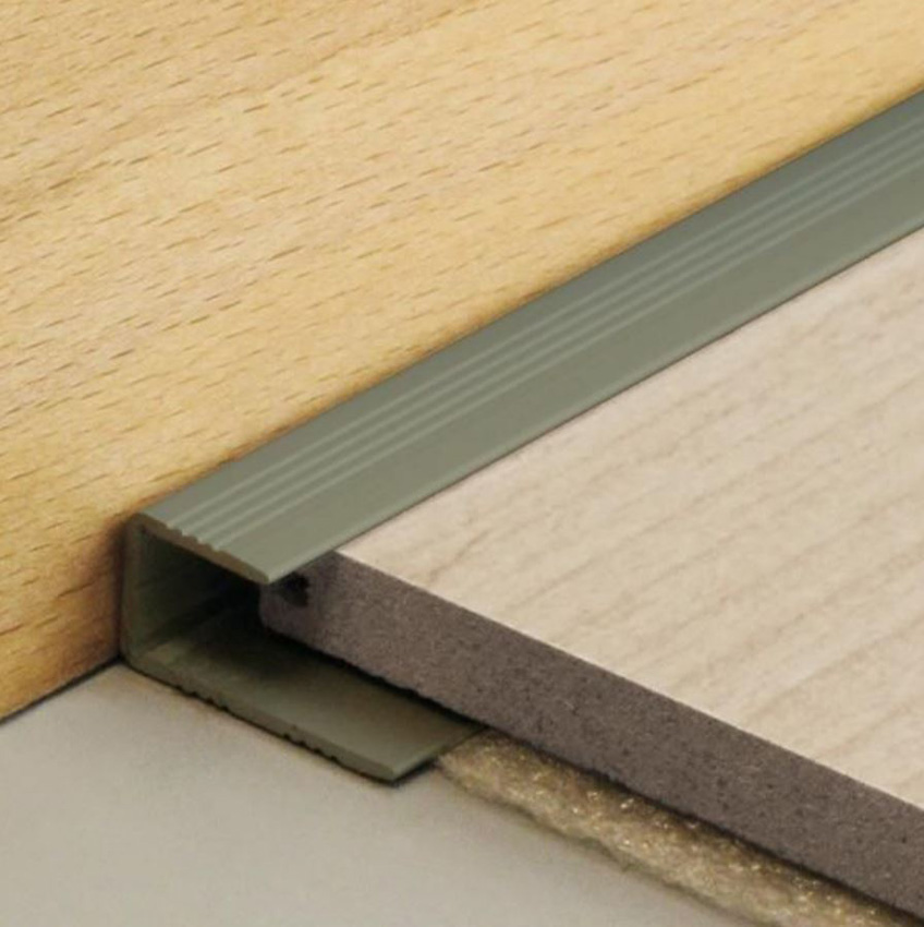 Arrêt de parquet aluminium titium 8,5x2700mm