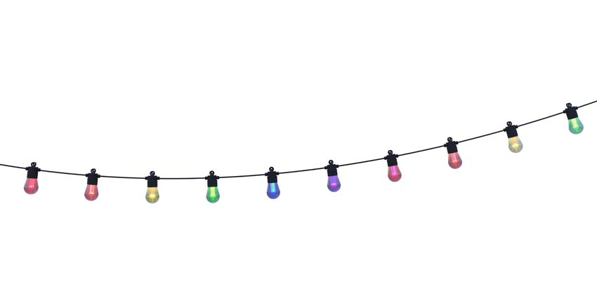 Guirlande lumineuse - Multicolore - 10m - Dimmable - RGBIC+CCT - LED intégrée - 10 lampes