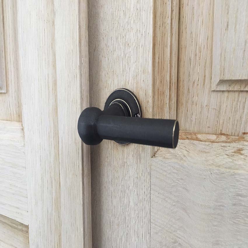 Deurkruk pro Petra NM L+L old brass rond complete set met rozetten en sleutelplaten