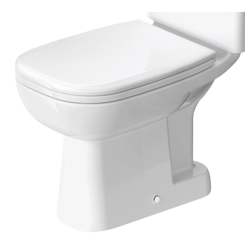 Cuvette Duravit D-Code blanc brillant avec sortie au sol sans siège de WC