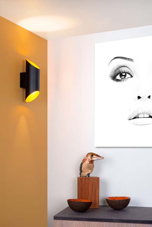 Applique murale - Ø 10 cm - 1xG9 - Noir