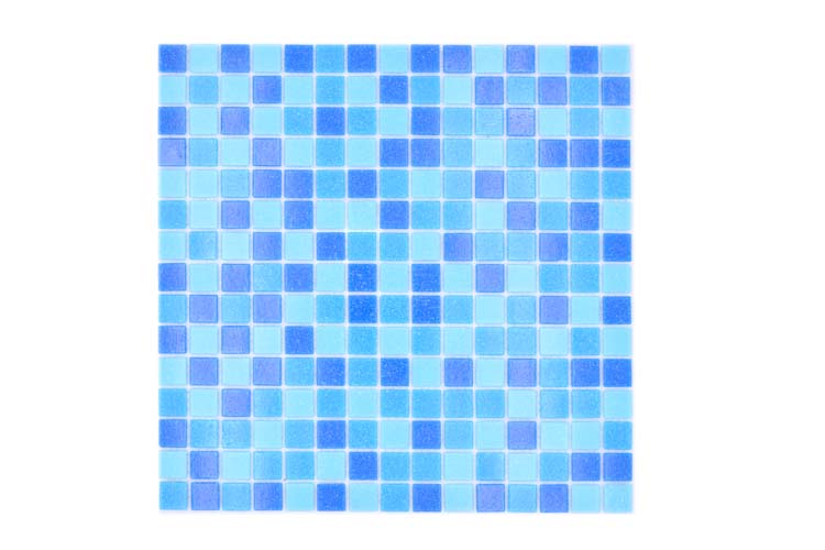 Mosaïque Verre Mix turquoise brillant 32,7x30,5cm
