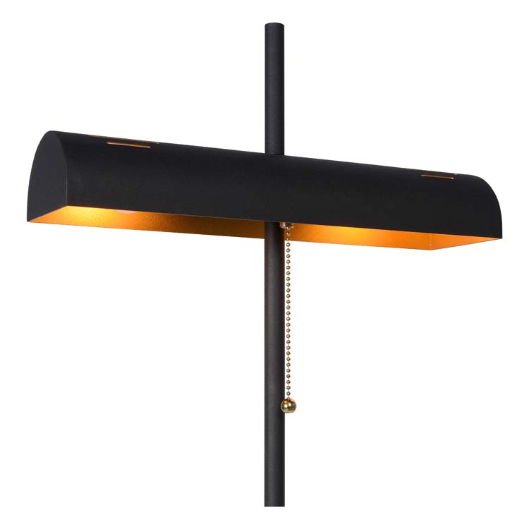 Staande lamp - zwart - H140cm - 2xE27 - 40W