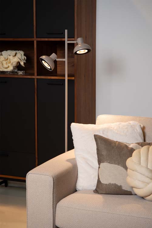 Lucide SENSAS - Vloerlamp - 2xES111 - Beige