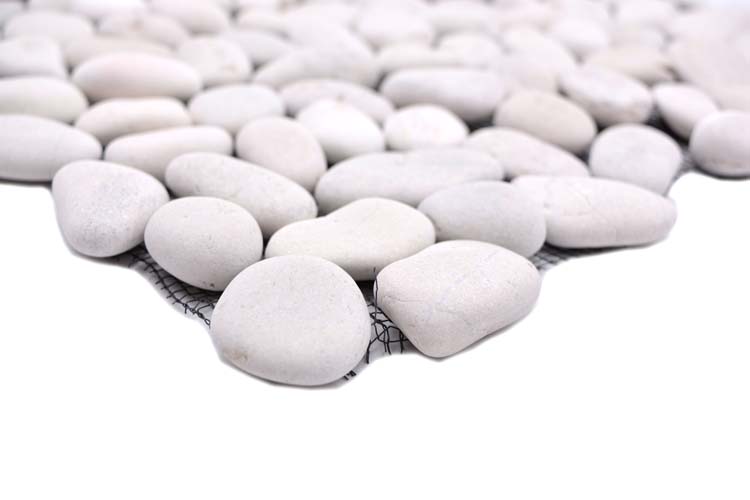 Mozaïek Pebble White mat 30,5x30,5cm