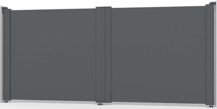 Dubbele draaipoort Palermo alu antraciet 350x175cm
