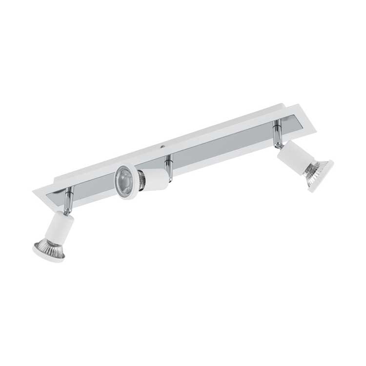 Spot LED - GU10 - 3x5W - Blanc/chrome