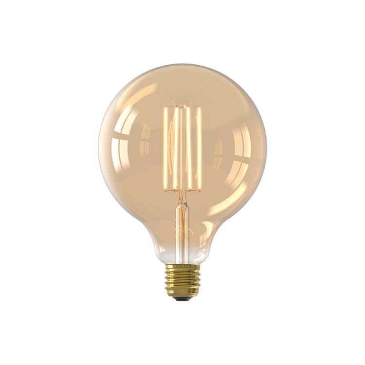 Led lamp cirkel E27/6W goud dimbaar