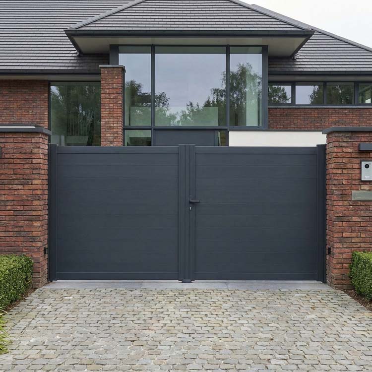 Portail battant Palermo alu anthracite 350x175cm