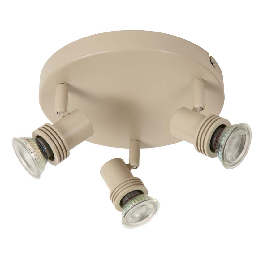 Lucide Kianti - Spot de plafond - Ø15cm - 2xGU10 - Taupe
