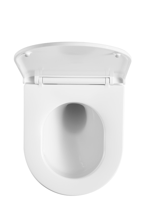 Hangtoilet Linus rimless tornado flush glanzend wit inclusief WC-bril
