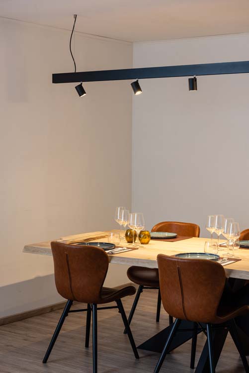 Rail lumineux design Béa noir set 2,9m 6 spots GU10 6x5W lustre