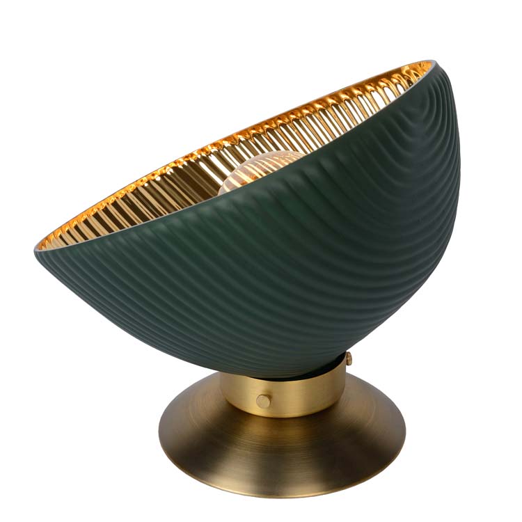 Lampe de table - vert/or - H26cm - E27 - 60W