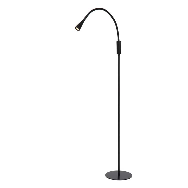 Lucide ZOZY - Leeslamp - LED Dimb. - 1x3W 3000K - 3 StepDim - Zwart