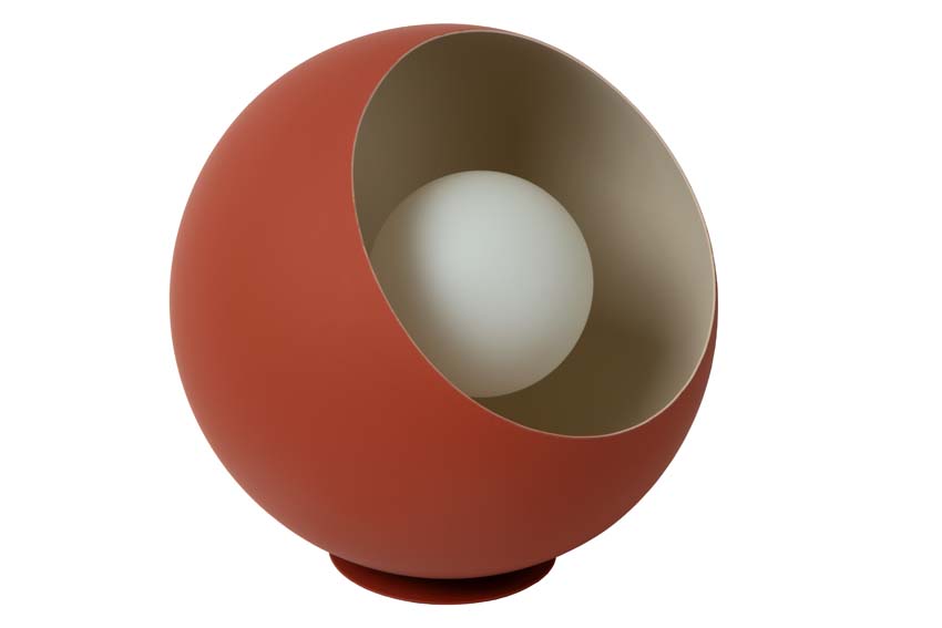 Lampe de table - Ø20cm - 1xE27 - Terre cuite